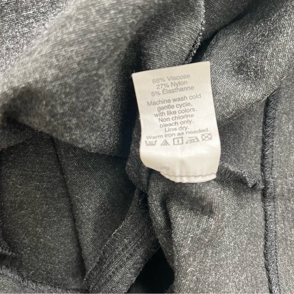 J Crew Factory Charcoal Gray Ponte Long Sleeve Zipper Back Sheath Dress Women 8 - Picture 6 of 9